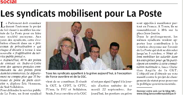 L'article de la NR du 7 avril 2010